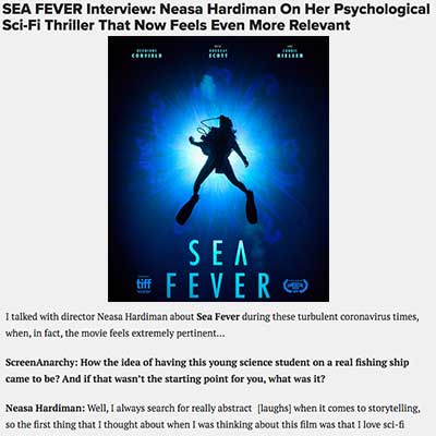 SEA FEVER Interview: Neasa Hardiman On Her Psychological Sci-Fi Thriller That Now Feels Even More Relevant